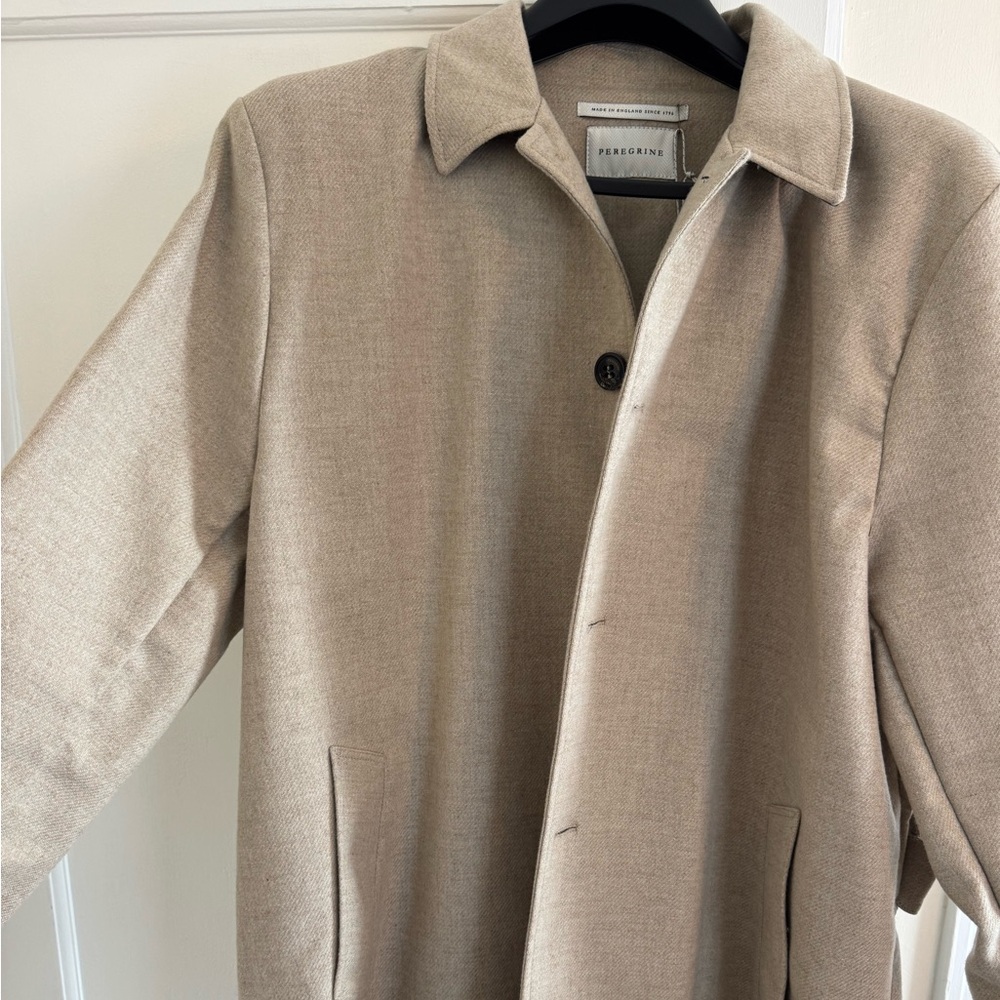 Peregrine Men's Beige Wool Trench Coat - Picture 4 of 7